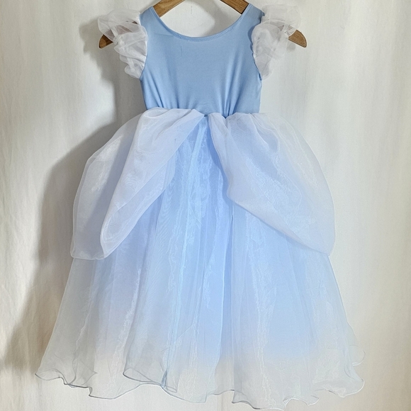Kids Blue & White Tulle Princess Costume Dress - Picture 5 of 16
